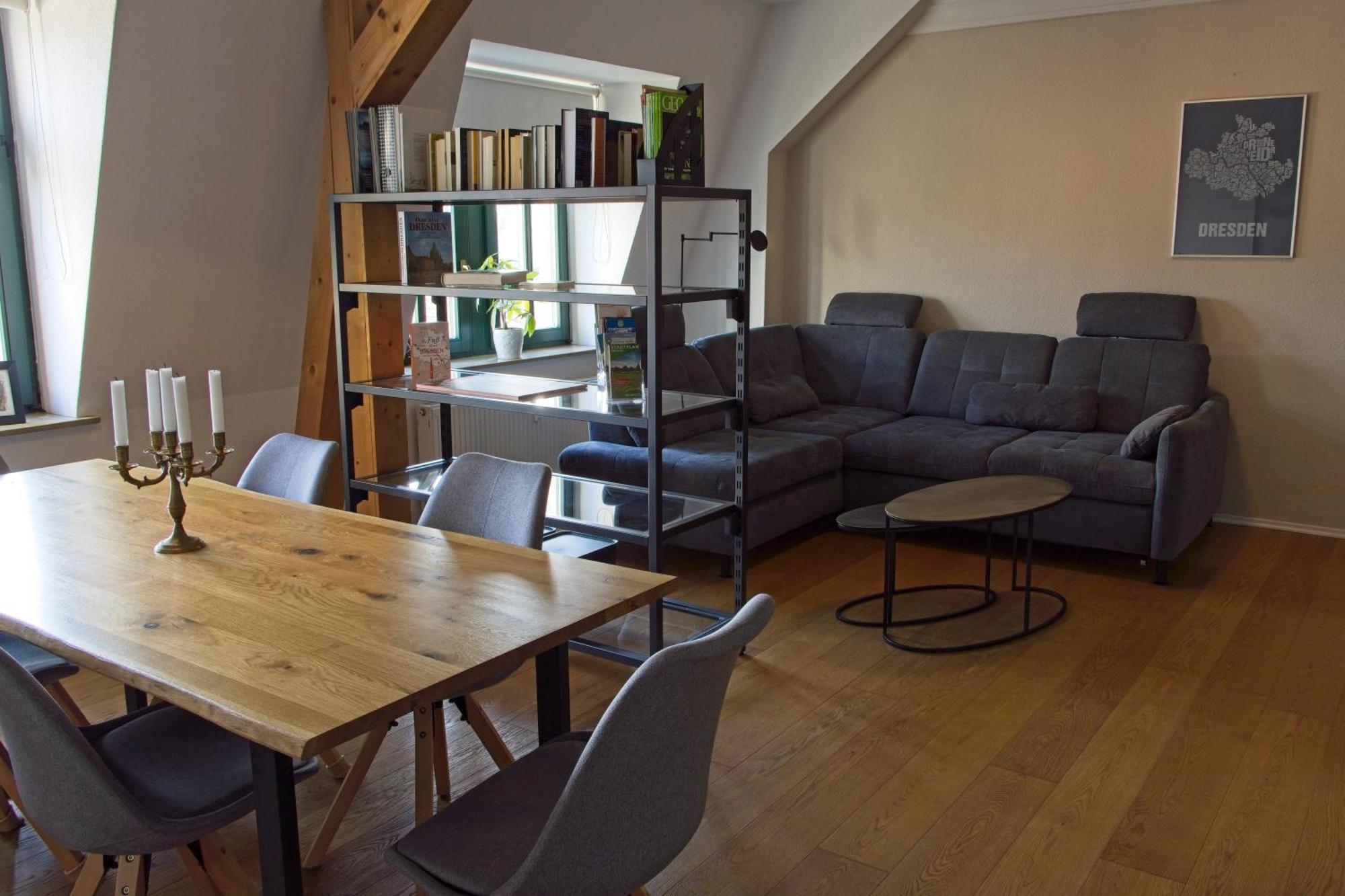 Neustadt-Aussicht - Grosse Wohnung Mit Balkon ドレスデン エクステリア 写真